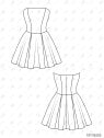 MOLDE VESTIDO STRAPLESS MUJER 2605