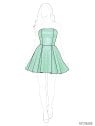 MOLDE VESTIDO STRAPLESS MUJER 2605