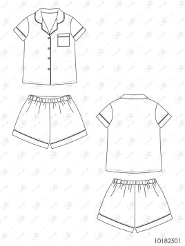 MOLDE PIJAMA 2 PIEZAS MUJER 2501