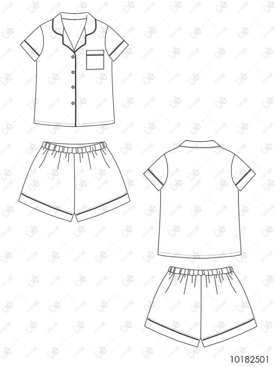 MOLDE PIJAMA 2 PIEZAS MUJER 2501