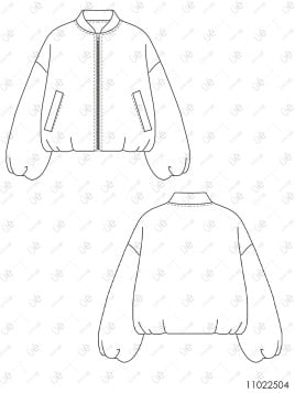 MOLDE CHAQUETA BOMBER NIÑA 2504