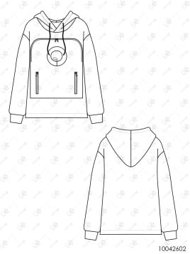 MOLDE POLERON PORTA MASCOTA MUJER 2602