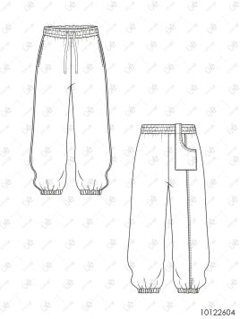 MOLDE PANTALON JOGGING OVERSIZE MUJER 2604