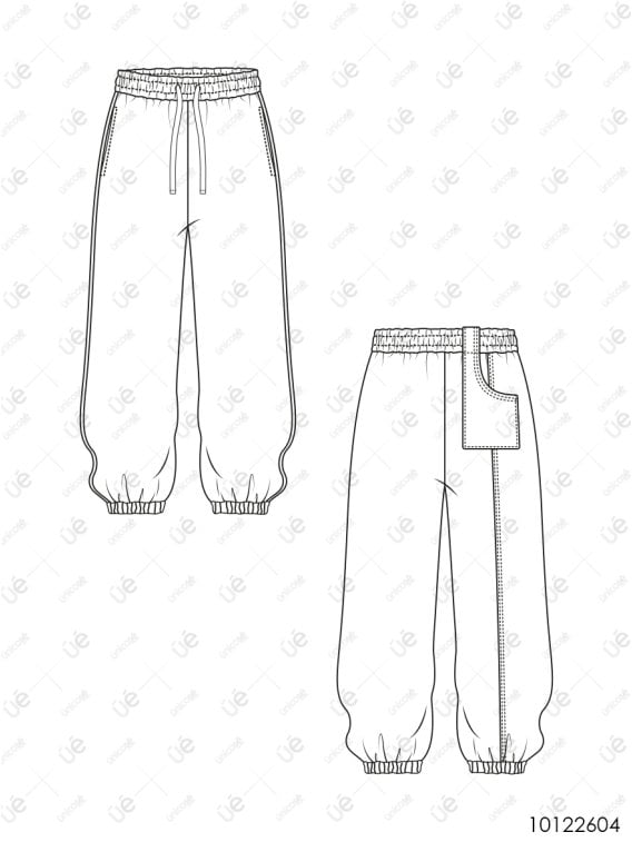 MOLDE PANTALON JOGGING OVERSIZE MUJER 2604