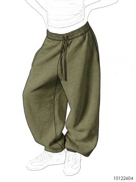 MOLDE PANTALON JOGGING OVERSIZE MUJER 2604