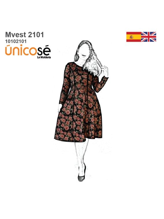 MOLDE VESTIDO SEMIPLATO MUJER 2101