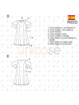 MOLDE VESTIDO SEMIPLATO MUJER 2101