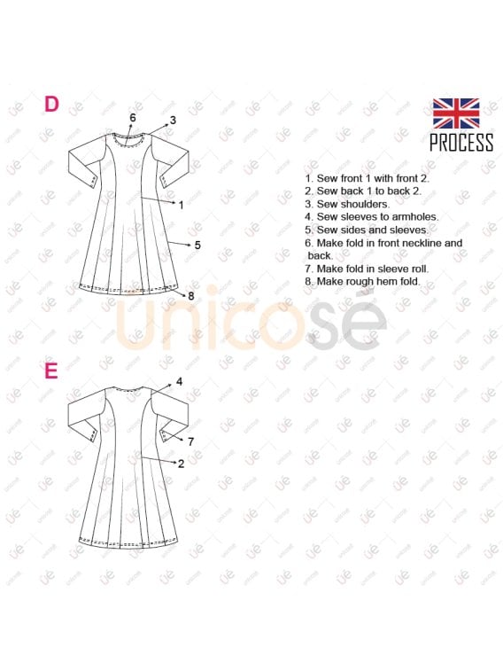 MOLDE VESTIDO SEMIPLATO MUJER 2101