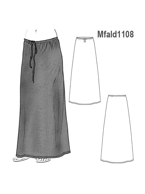 FALDA LARGA ELASTICADA