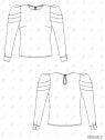 MOLDE BLUSA MANGA ABULLONADA MUJER 1812