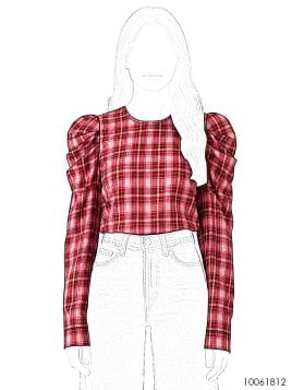 MOLDE BLUSA MANGA ABULLONADA MUJER 1812