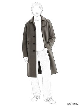 MOLDE ABRIGO RAGLAN HOMBRE 2502