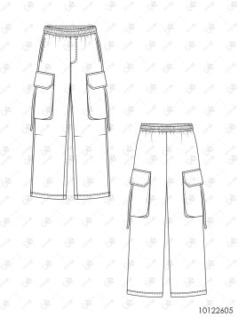 MOLDE PANTALON JOGGING OVERSIZE MUJER 2605