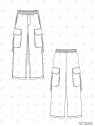 MOLDE PANTALON JOGGING OVERSIZE MUJER 2605
