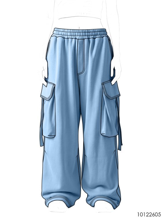 MOLDE PANTALON JOGGING OVERSIZE MUJER 2605