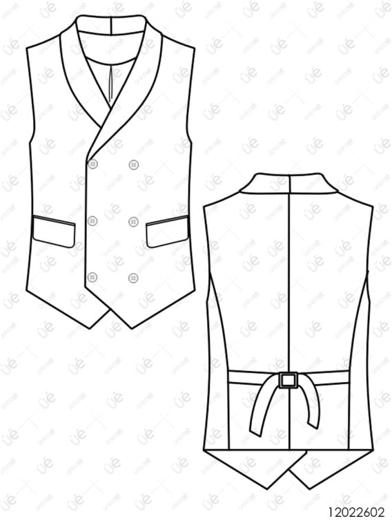 MOLDE CHAQUETA CHALECO SLIM HOMBRE 2602