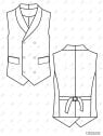 MOLDE CHAQUETA CHALECO SLIM HOMBRE 2602