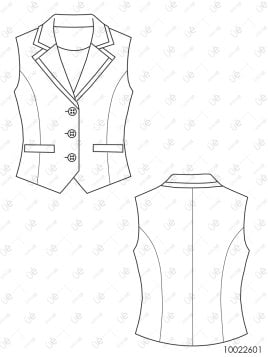 MOLDE CHAQUETA CHALECO MUJER 2601