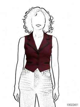 MOLDE CHAQUETA CHALECO MUJER 2601