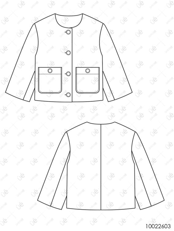 MOLDE CHAQUETA CORTA MUJER Mchaq 2603