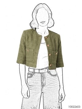 MOLDE CHAQUETA CORTA MUJER Mchaq 2603