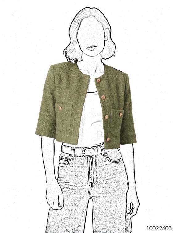 MOLDE CHAQUETA CORTA MUJER Mchaq 2603