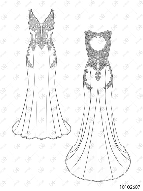 MOLDE VESTIDO NOVIA MUJER 2607
