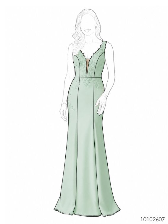 MOLDE VESTIDO NOVIA MUJER 2607