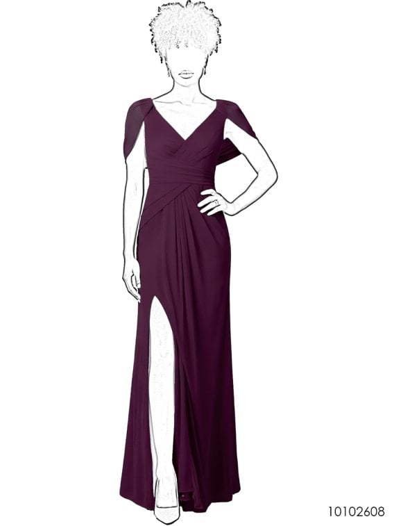 MOLDE VESTIDO LARGO MUJER 2608