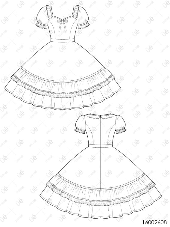 MOLDE VESTIDO HUASA RT 2608