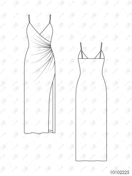 MOLDE VESTIDO LARGO MUJER 2225