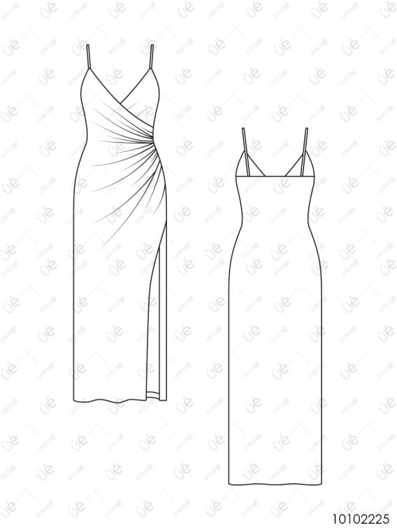 MOLDE VESTIDO LARGO MUJER 2225