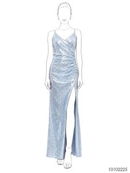MOLDE VESTIDO LARGO MUJER 2225