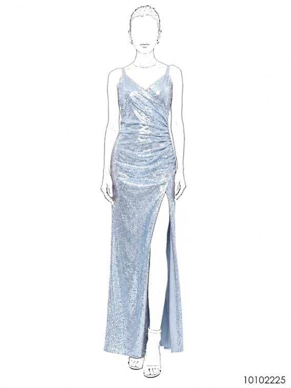 MOLDE VESTIDO LARGO MUJER 2225