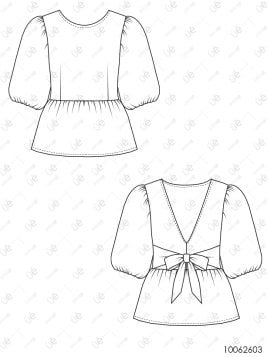 MOLDE BLUSA ABULLONADA MUJER 2603