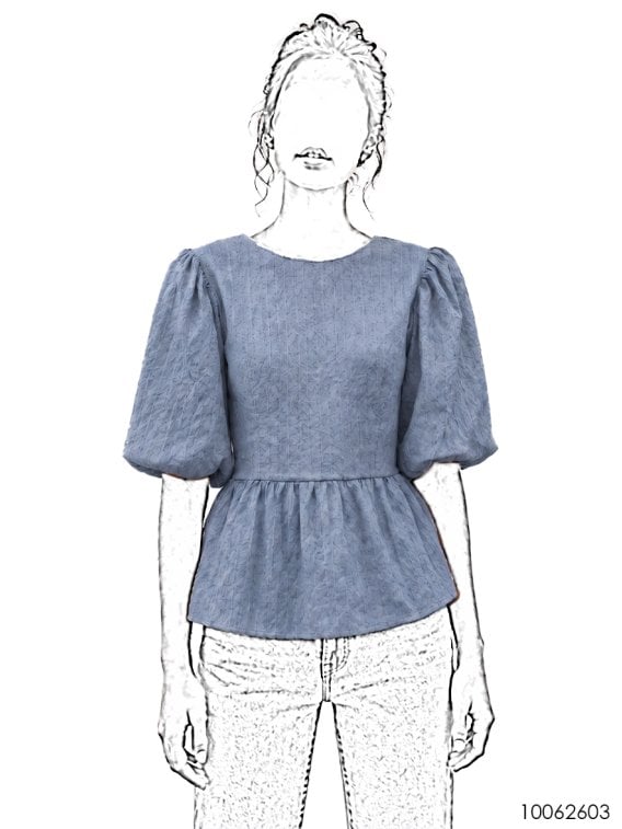 MOLDE BLUSA ABULLONADA MUJER 2603
