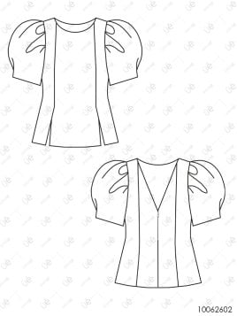 MOLDE BLUSA ABULLONADA MUJER 2602