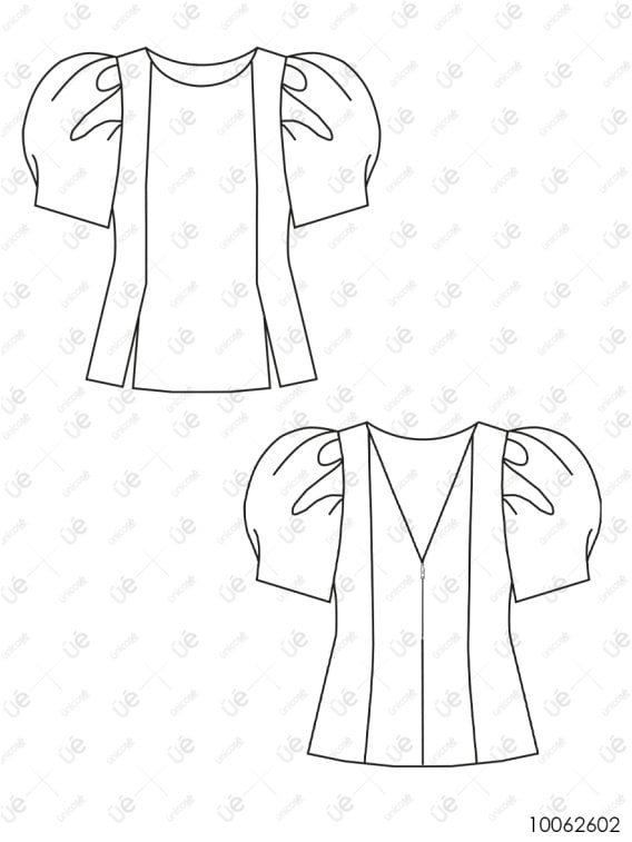 MOLDE BLUSA ABULLONADA MUJER 2602