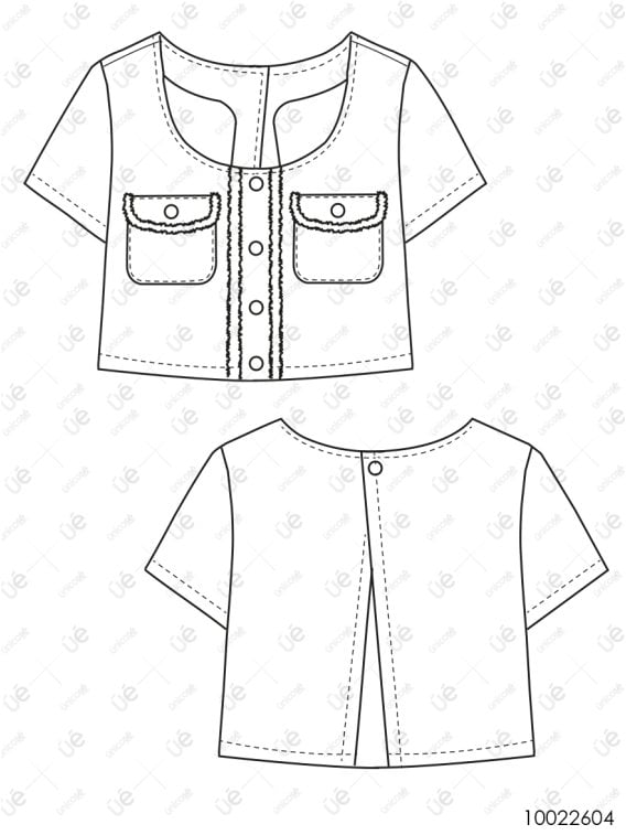 MOLDE CHAQUETA CORTA MUJER 2604