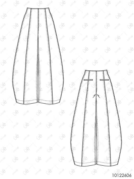 MOLDE PANTALON PIERNA ANCHA MUJER 2606