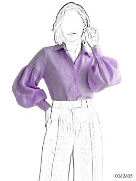 MOLDE BLUSA ABULLONADA MUJER 2605