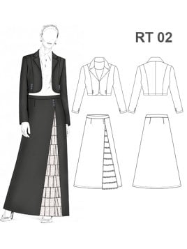 MOLDE TRAJE DE HUASA ELEGANTE 0902