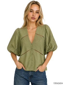 MOLDE BLUSA ABULLONADA MUJER 2604