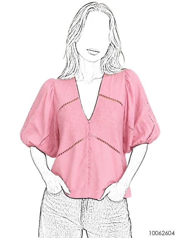 MOLDE BLUSA ABULLONADA MUJER 2604