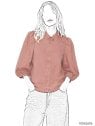 MOLDE BLUSA ABULLONADA MUJER 2606