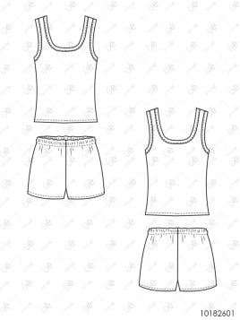 MOLDE PIJAMA 2 PIEZAS MUJER 2601