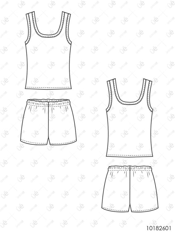 MOLDE PIJAMA 2 PIEZAS MUJER 2601