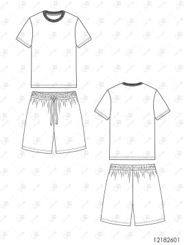 MOLDE PIJAMA 2 PIEZAS HOMBRE 2601
