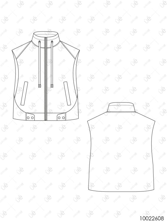 MOLDE CHAQUETA CHALECO MUJER 2608