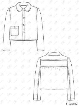 MOLDE CHAQUETA CORTA MUJER 2605
